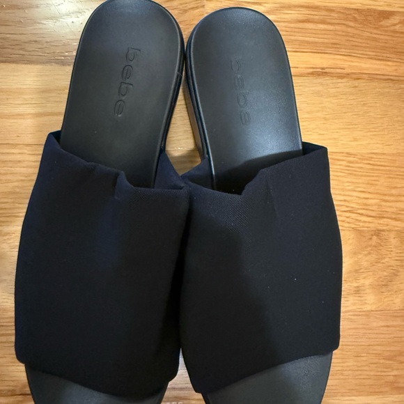 bebe Shoes - Bebe Women's Black Slide Sandals